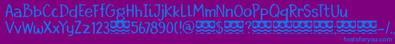 DkBorrowdale Font – Blue Fonts on Purple Background