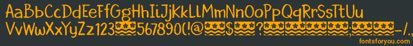 DkBorrowdale Font – Orange Fonts on Black Background