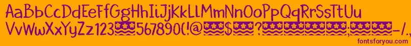 DkBorrowdale Font – Purple Fonts on Orange Background