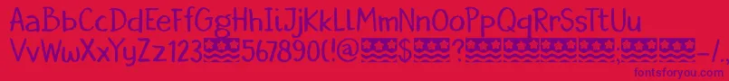 DkBorrowdale Font – Purple Fonts on Red Background