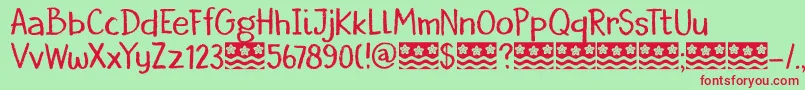 DkBorrowdale Font – Red Fonts on Green Background