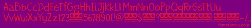 DkBorrowdale Font – Red Fonts on Purple Background