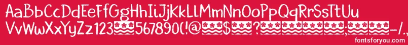 DkBorrowdale Font – White Fonts on Red Background