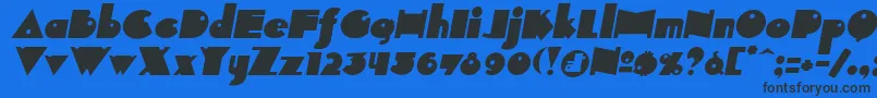 Indepit Font – Black Fonts on Blue Background