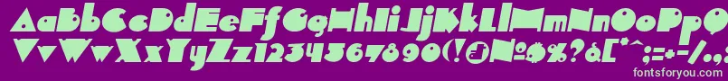 Indepit Font – Green Fonts on Purple Background