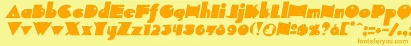 Indepit Font – Orange Fonts on Yellow Background