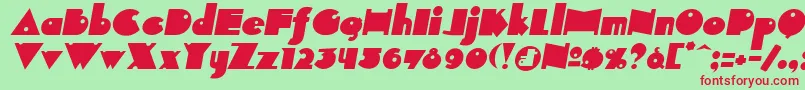 Indepit Font – Red Fonts on Green Background
