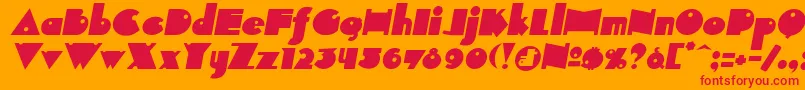 Indepit Font – Red Fonts on Orange Background