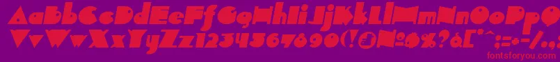 フォントIndepit – 紫の背景に赤い文字