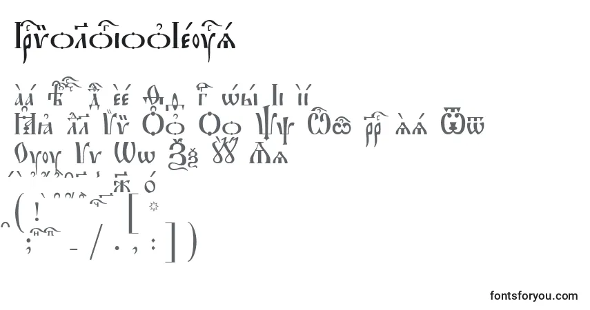 Schriftart IrmologionIeucs – Alphabet, Zahlen, spezielle Symbole