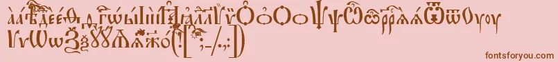 fuente IrmologionIeucs – Fuentes Marrones Sobre Fondo Rosa