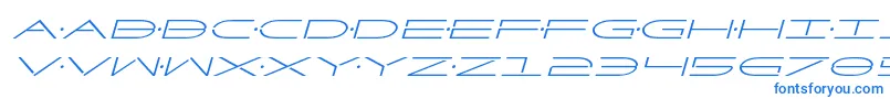 フォントFactorital – 白い背景に青い文字