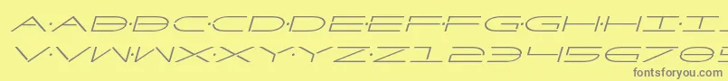 Factorital Font – Gray Fonts on Yellow Background