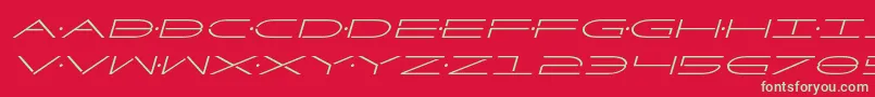 フォントFactorital – 赤い背景に緑の文字