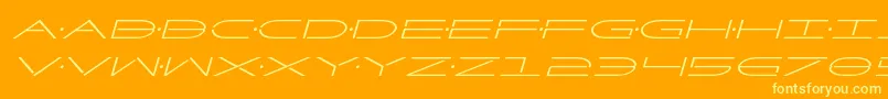 Factorital Font – Yellow Fonts on Orange Background