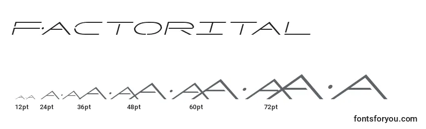 Factorital Font Sizes
