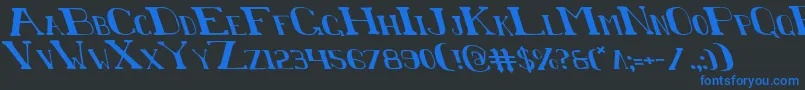 Chardinl Font – Blue Fonts on Black Background