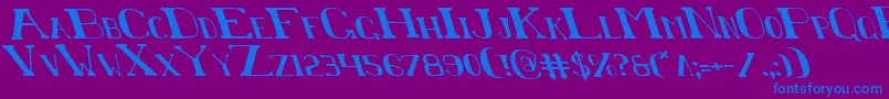 Chardinl Font – Blue Fonts on Purple Background