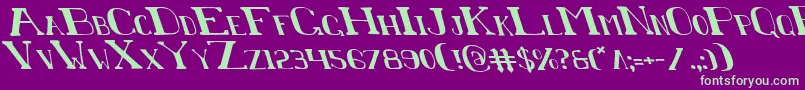 Chardinl Font – Green Fonts on Purple Background