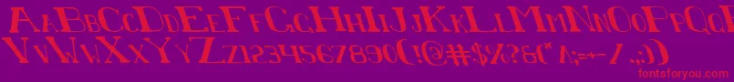 Chardinl Font – Red Fonts on Purple Background