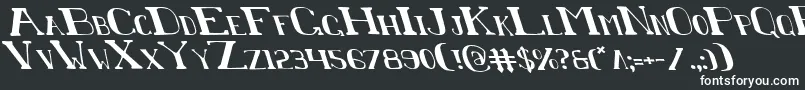 フォントChardinl – 黒い背景に白い文字