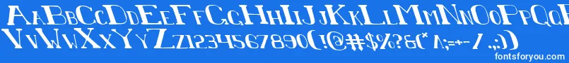 フォントChardinl – 青い背景に白い文字