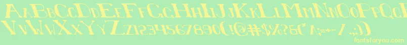 Chardinl Font – Yellow Fonts on Green Background