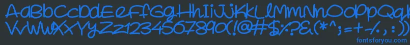 SuperSweet Font – Blue Fonts on Black Background
