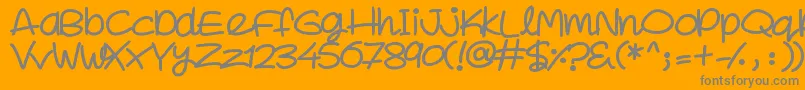 SuperSweet Font – Gray Fonts on Orange Background