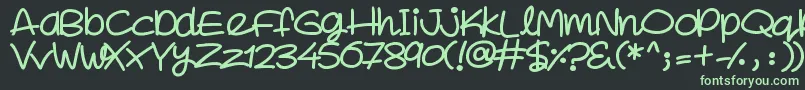 SuperSweet Font – Green Fonts on Black Background