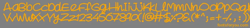 SuperSweet Font – Orange Fonts on Gray Background