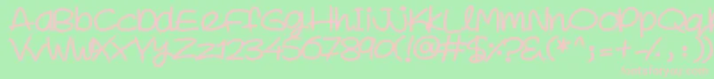 SuperSweet Font – Pink Fonts on Green Background