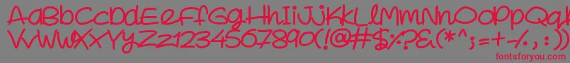 SuperSweet Font – Red Fonts on Gray Background
