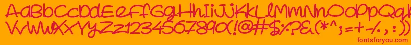 SuperSweet Font – Red Fonts on Orange Background