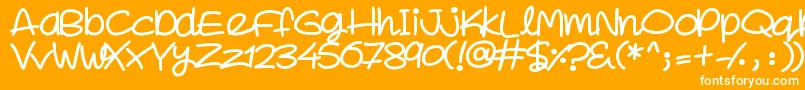 SuperSweet Font – White Fonts on Orange Background