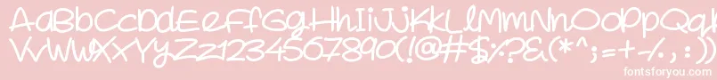 SuperSweet-Schriftart – Weiße Schriften auf rosa Hintergrund