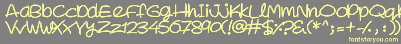Więcej informacji o czcionce SuperSweet Czcionka SuperSweet – żółte czcionki na szarym tle
