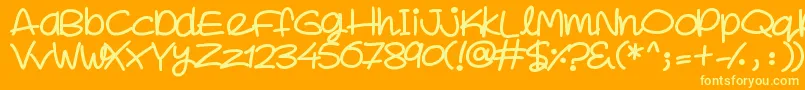 SuperSweet Font – Yellow Fonts on Orange Background
