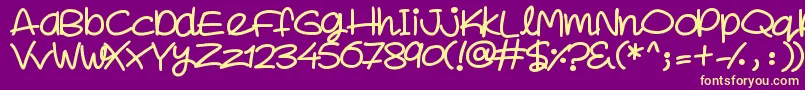 SuperSweet Font – Yellow Fonts on Purple Background