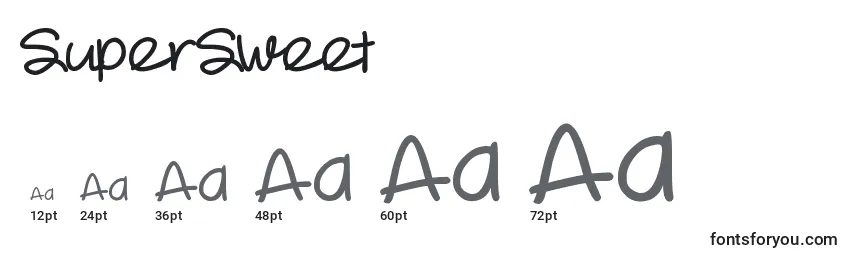 SuperSweet (76533) Font Sizes