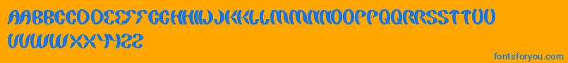 PaintingTheLight Font – Blue Fonts on Orange Background