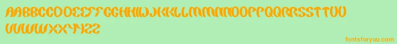 PaintingTheLight Font – Orange Fonts on Green Background