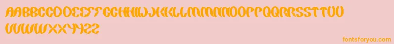 PaintingTheLight Font – Orange Fonts on Pink Background