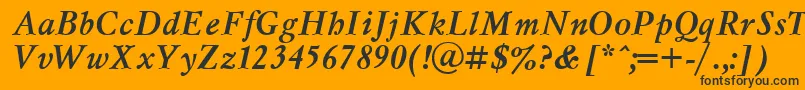 MyslcttBolditalic Font – Black Fonts on Orange Background