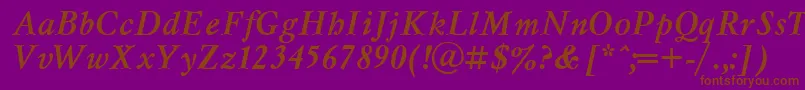 MyslcttBolditalic Font – Brown Fonts on Purple Background