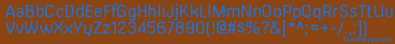 MilibusltRegular-fontti – siniset fontit ruskealla taustalla