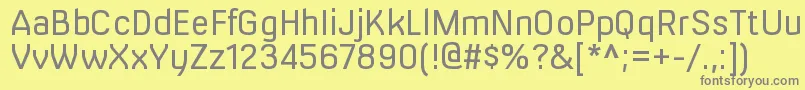 MilibusltRegular Font – Gray Fonts on Yellow Background