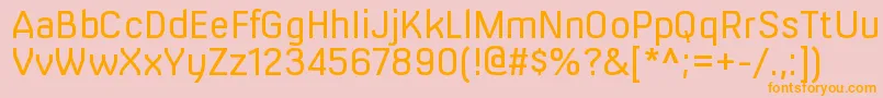 MilibusltRegular Font – Orange Fonts on Pink Background