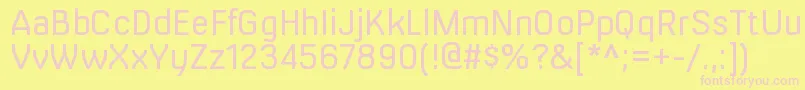 MilibusltRegular Font – Pink Fonts on Yellow Background