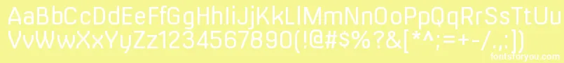 フォントMilibusltRegular – 黄色い背景に白い文字